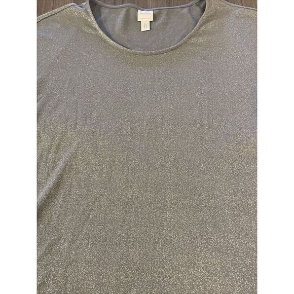 Max‎ Mara Leisure Silver 3/4 Sleeve Max Mara Leisure Top Size Small - Picture 4 of 10
